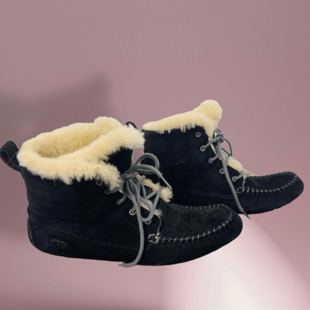 UGG Cream Shearling Lined Boots
